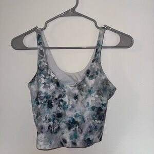 Lululemon blue multi colored align tank, size 4.